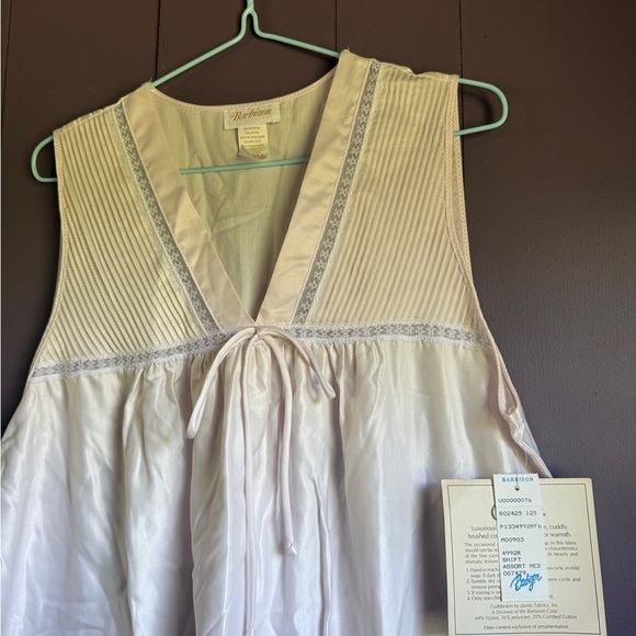 NWT Vintage Barbizon Nightgown – Baby Pink Ivory Lace Cottagecore Midi (M) - Picture 5 of 6
